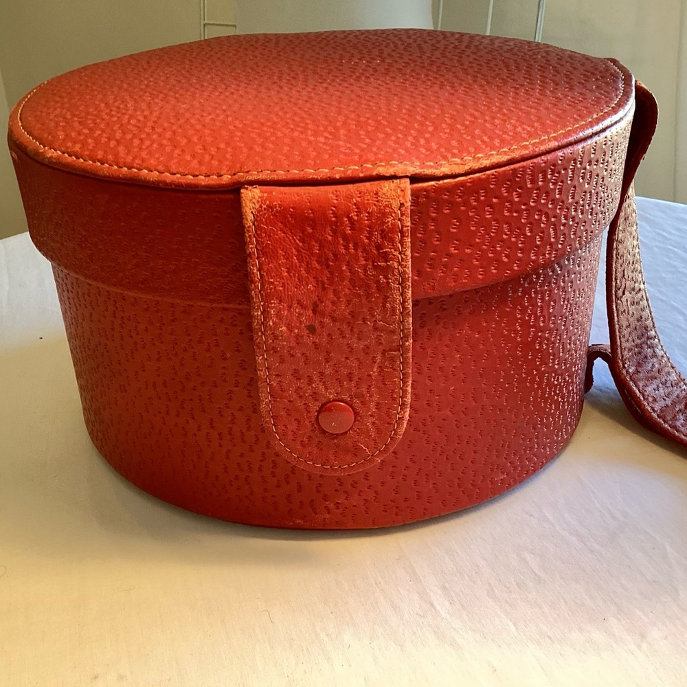 Vintage Leather Hat Box